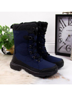 Dámske nepremokavé snehové topánky 2105 DK61B Tmavo modrá - DK