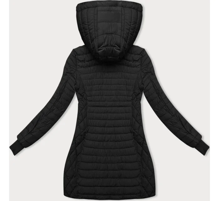Černá dámská bunda s kapucí pro přechodné období model 18910669 - LHD Černá dámská bunda s kapucí pro přechodné období model 18910669 - LHD