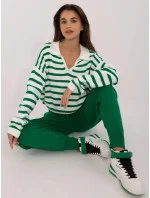 úpletový dámský pruhovaný komplet model 20835902 - Factory Price