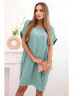 Šaty s kapsami tmavá máta Šaty s kapsami tmavá máta