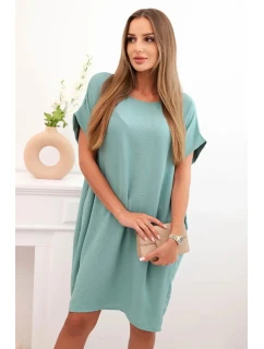 Šaty s kapsami tmavá máta