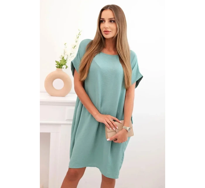 Šaty s kapsami tmavá máta Šaty s kapsami tmavá máta