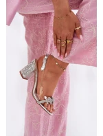 Průhledné Sandály Na Podpatku D&A model 21696646 Stříbrné - S.Barski