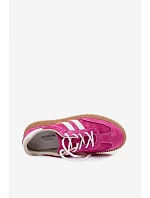 Dámské semišové tenisky na platformě fuchsiové Marisae