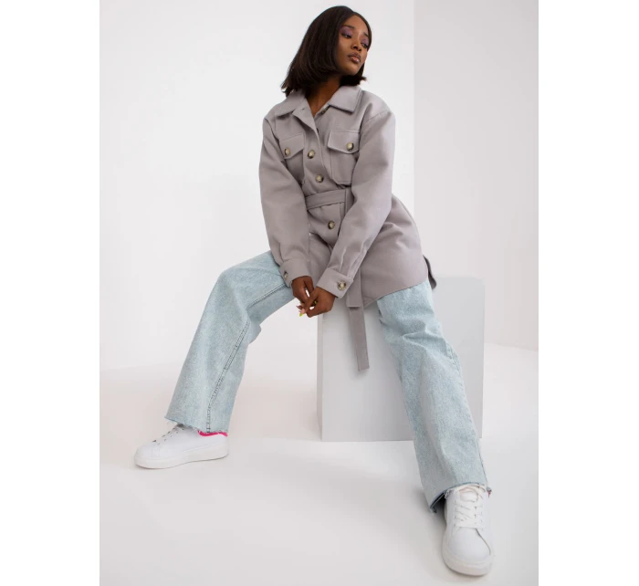 Dámska košeľa-LK-KS-508481.88-šedá Dámska košeľa-LK-KS-508481.88-šedá