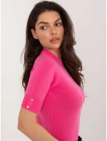 Sweter PM SW model 21776267 ciemny różowy - FPrice Sweter PM SW model 21776267 ciemny różowy - FPrice