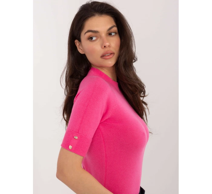 Sweter PM SW model 21776267 ciemny różowy - FPrice Sweter PM SW model 21776267 ciemny różowy - FPrice