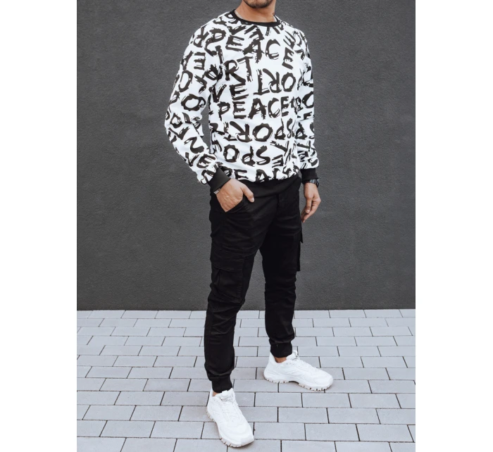 Pánská mikina bez kapuce bílá Dstreet model 21978910 - FashionStreet Pánská mikina bez kapuce bílá Dstreet model 21978910 - FashionStreet