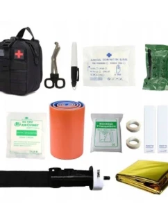 Taktická vojenská lekárnička s 12 položkami HELBO Depan HEL004 čierna (HEL004-Black)