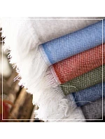 The One Towelling Recycled Hamam Towel Hamamový uterák „Recycled“ 48.1059 olivovo zelený