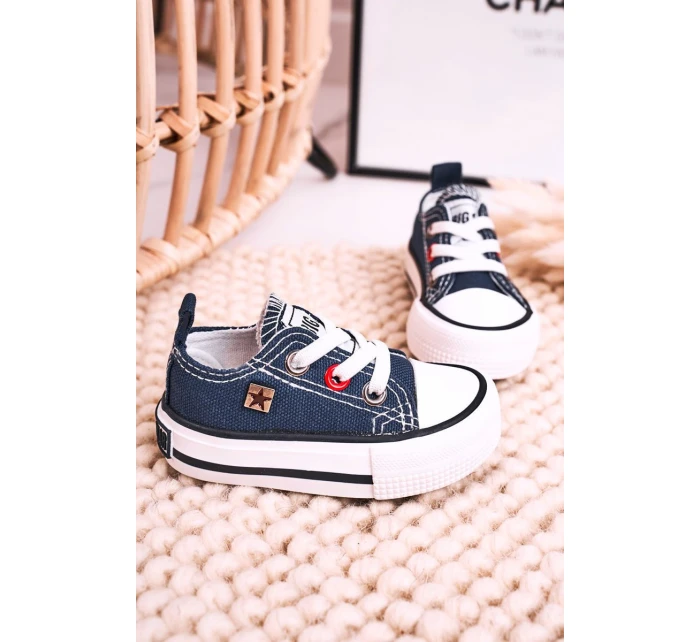 Dětské Klasické Tenisky Nízké BIG STAR model 21545373 Tmavě Modré - Big Star Shoes Dětské Klasické Tenisky Nízké BIG STAR model 21545373 Tmavě Modré - Big Star Shoes
