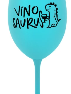 VÍNOSAURUS - tyrkysová sklenice na víno 350 ml