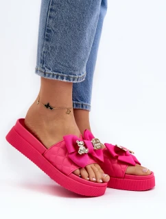 Dámské žabky s mašlí a ozdobným medvídkem model 21648631 - Boto