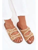 dámské pantofle se zlatými sponami Camel model 21705527 - Boto dámské pantofle se zlatými sponami Camel model 21705527 - Boto