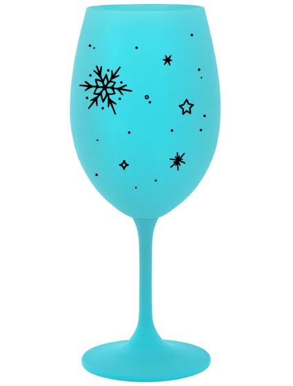 ZIMĚNKA - tyrkysový pohár na víno 350 ml