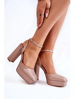 Dámské sandály na podpatku model 18647119 - Gemini