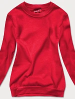 Červená dámska tepláková mikina so sťahovacími lemami (W01-18)