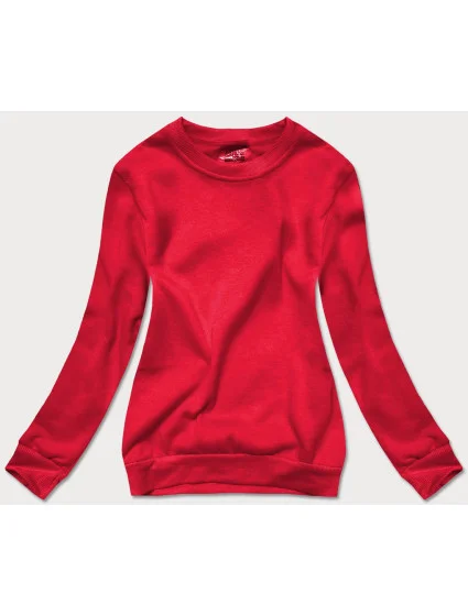 Červená dámska tepláková mikina so sťahovacími lemami (W01-18)