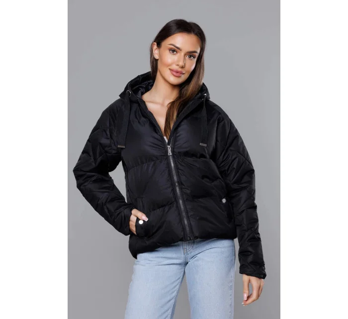 Čierna prechodná bunda s prešívanými rukávmi (5M3113-392) Čierna prechodná bunda s prešívanými rukávmi (5M3113-392)