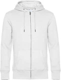 B&C KING Zipped Hood_° Pánska mikina s kapucňou 01.U03K biela