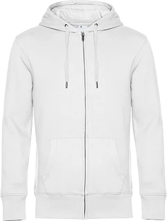 B&C KING Zipped Hood_° Pánska mikina s kapucňou 01.U03K biela