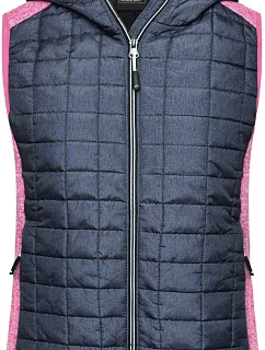 JN Dámská pletená hybridní vesta 02.0 pink melange/anthracite melange model 22489594 - Daiber