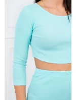 Súprava blúzky a sukne v mätovej farbe Súprava blúzky a sukne v mätovej farbe