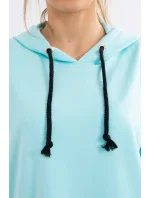 Šaty s kapucňou mätovej