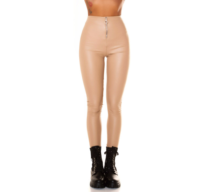 Sexy Highwaist faux leather pants with zip