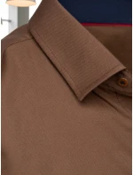 Koszula męska SLIM FIT  brązowa model 22013991 - FashionStreet