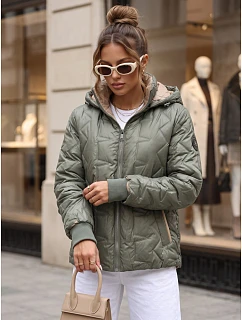 Dámska prechodná bunda s odnímateľnou kapucňou, zelená, FashionStreet TY5778