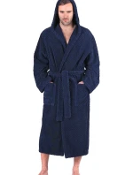 Pánsky župan Athena s kapucňou 3116 tmavomodrý - Vestis