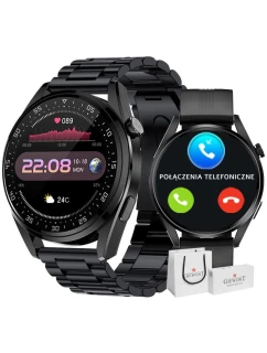 GIEWONT Vertex SmartCall GW450-1 Carbon/Carbon Silicone Smartwatch