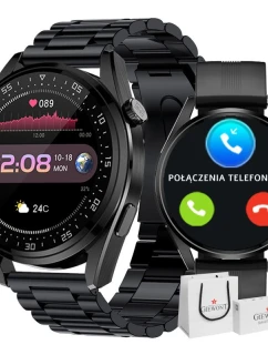 GIEWONT Vertex SmartCall GW450-1 Carbon/Carbon Silicone Smartwatch