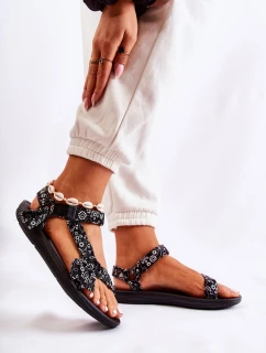 Dámské sandály na suchý zip černé model 21586119 - Boto