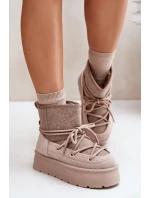 Snežnice s viazaním na platforme béžové Mavora Snežnice s viazaním na platforme béžové Mavora