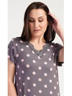 Dámska nočná košeľa s krátkym rukávom Polka dot