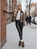 Dámská semišová bunda s ovčí kůží coffee Dstreet model 21993894 - FashionStreet Dámská semišová bunda s ovčí kůží coffee Dstreet model 21993894 - FashionStreet