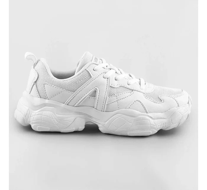 Biele dámske šnurovacie športové topánky (AW100001-02)