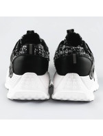 Čierne dámske športové topánky (7003)