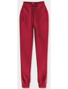 Tmavo červené teplákové nohavice (CK01-35)