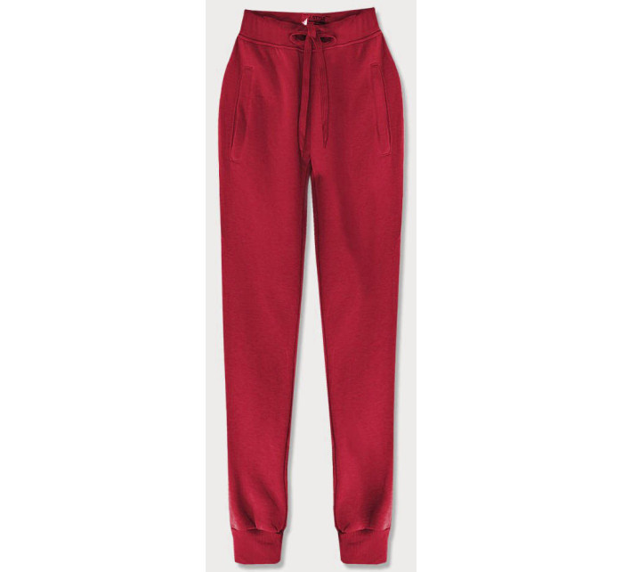 Tmavo červené teplákové nohavice (CK01-35)