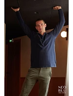 LSL Men Pánské těžké piqué polo s dlouhým rukávem night blue model 22442411 - NEOBLU LSL Men Pánské těžké piqué polo s dlouhým rukávem night blue model 22442411 - NEOBLU