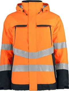 ProJob 6441 Padded Jacket Polstrovaná bezpečnostná bunda 64.6441, vysoká viditeľnosť, oranžová/čierna