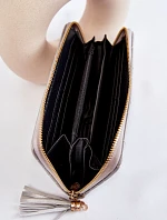 Duży Pikowany Portfel Z Paseczkiem Srebrny Jeffrey