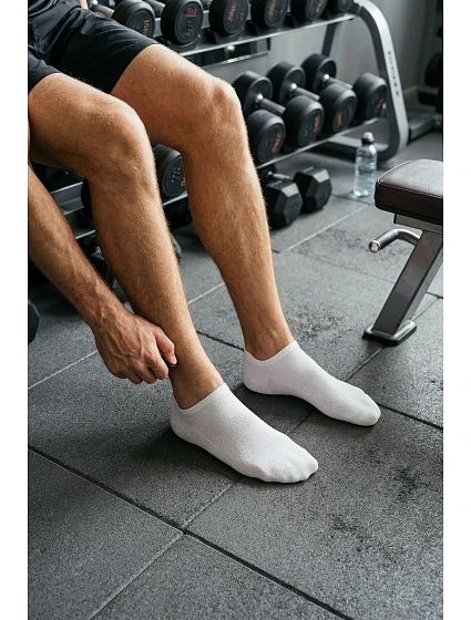 Pánské Kotníkové Ponožky ULTRA Tenké Bílé Pánské Kotníkové Ponožky ULTRA Tenké Bílé