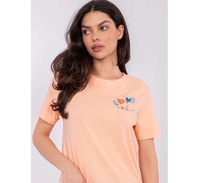 T shirt model 21821386 brzoskwiniowy - FPrice