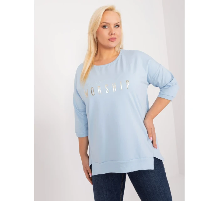 Bluzka RV BZ model 20081005 jasny niebieski - FPrice Bluzka RV BZ model 20081005 jasny niebieski - FPrice