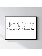 Personalizovaný magický fotoobraz v rámu - 50x70 - zvířecí ouška
