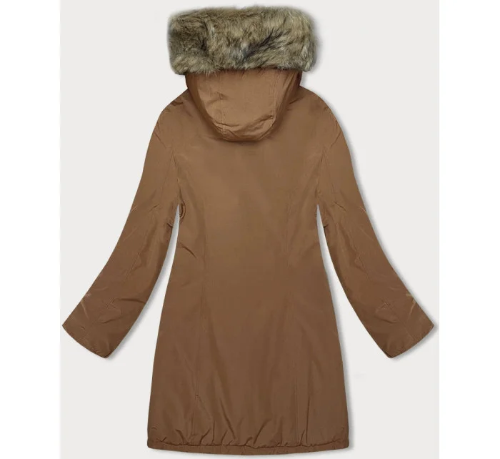 Dámska zimná bunda karamelová (M-R45)